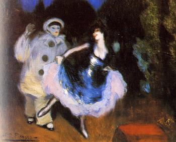 Pablo Picasso : pierrot and columbine
